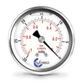 Vacuum Pressure Gauge 0 to -30 inHg with NIST Traceable Certificate, Calibrated in USA Lab, 2.5" Dial, 1/4 NPT Back Mount, ASME Grade A, 304 SS Case, Brass Wetted Parts, inHg/Bar - size: 0 to -30 inHg, style: NIST TRACEABLE