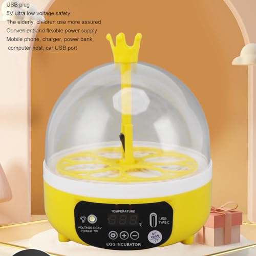 Dpofirs Small Incubators for Hatching Eggs, Mini Egg Incubator for Home Automatic Temperature Humidity Control Eggs Candler Poultry Hatching Machine for Chickens Ducks Pigeons (Manual - size: Manual Turning