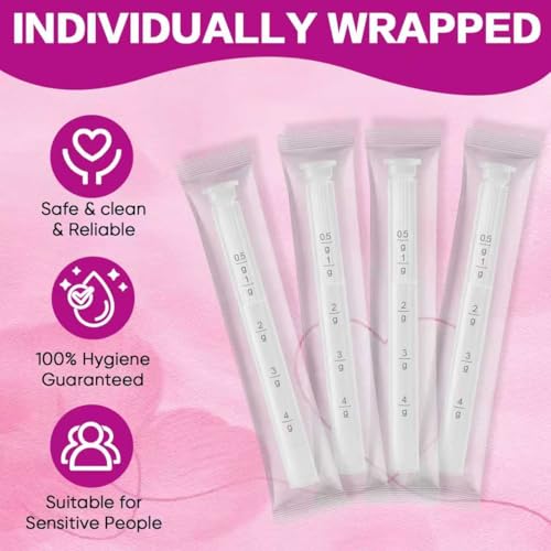 16 Pcs Disposable Vaginal Cream Applicators with Dosage Markings | Hygienic Individually Wrapped, Threaded Suppository Applicators for Women, Fits Most Vaginal Creams, Gels & Lubricants - size: 16 Pack