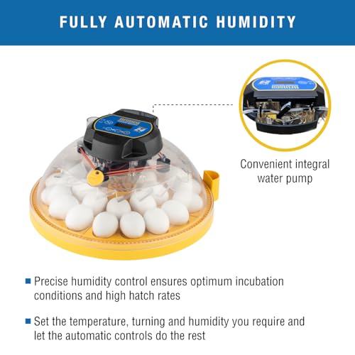 Brinsea Maxi 24 EX Egg Incubator with Automatic Turning & Humidity Control | 50+ years of expertise! Built-in automatic humidity, auto-turn & temp alarms take the guesswork out of hatching 24+ eggs