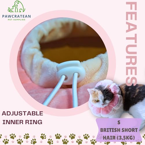 Adjustable Comfy Flower Style Elizabeth Collar for Cats Puppies Soft Recovery Cone Pet Protective Neck Collar (Pink, Medium) - color: Pink, size: Medium