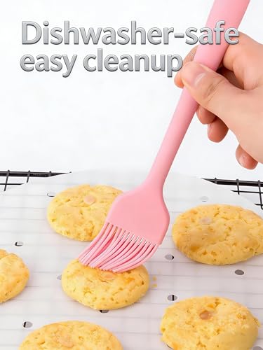 Silicone Basting Brush Set, Heat Resistant 446°F, 3-Pack | Silicone, BPA-free, steel core, non-stick, dishwasher safe, 446°F, for BBQ, baking, sauces, butter, even coating