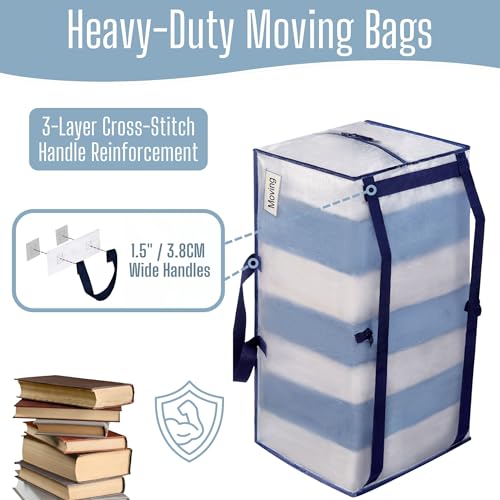 VENO 6 Pack Heavy Duty Moving Bags with Backpack Straps, Zippers & Handles, Extra Large Packing Bags for College Dorm Essentials, Moving Supplies Alternative to Cardboard Moving Boxes - color: Clear, size: 6 Pack