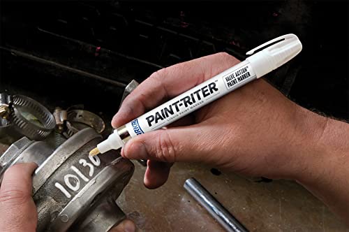 Markal 96827 Paint-Riter+ Valve Action Marker, Versatile Surface Compatibility, Bold Mark Size 1.8", Gold 12-Pack - color: Gold