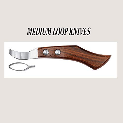 Farrier Loop Hoof Knife – Medium Size, Professional Farrier Tool for Hoof Trimming, Durable Curved Loop Blade, Single Knife or Set Options, Ideal for Horses & Ponies - size: Medium