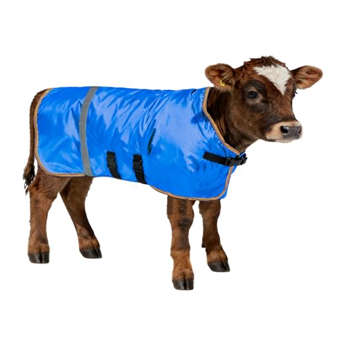 Winter Calf Coat with Fleece Lining - Water-Resistant Blanket for Calves, Goats, Foals, Donkeys, Alpaca and Large Dogs | 2-Pack