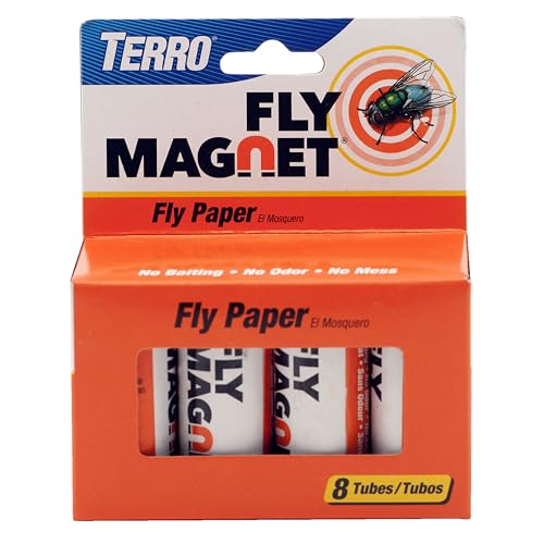 TERRO T518 Fly Magnet Indoor Housefly, 8 Count Pack, Sticky Fly Trap Indoor Hanging - size: 1 Pack