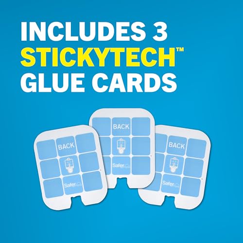 Safer Home Flying Insect Trap Official Refills | 3 Glue Card Refills for Plug-In Fruit Fly, Moth & Gnat Trap, Fruit Fly Killer, 24/7 Catch, SH503 - size: 3 Safer Home Glue Cards