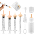 Pet Nursing Kit, Silicone Pet Feeding Bottles Set with Nursing Nipples & Formula Dispenser & Liquid Syringes, for Newborn Kittens, Puppies, Squirrels, and Other Small Animals