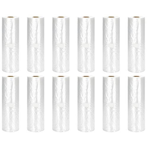 Immuson 12" x 20" Plastic Produce Bag on a Roll Food Storage Bags Clear Plastic Produce Bag for Fruits, Vegetable,Bread, Kitchen Bags (4200 Bags-12 Roll) - size: 12 Roll-4200 Bags