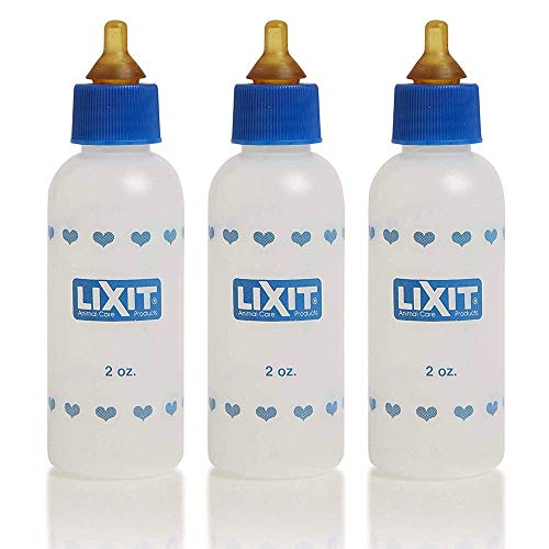 Lixit® 2 Ounce Nursing Bottle for Kittens Small Puppies, and Small Animals - Made in USA (3 Pack, 2 Ounce) - size: 1 Count (Pack of 3)