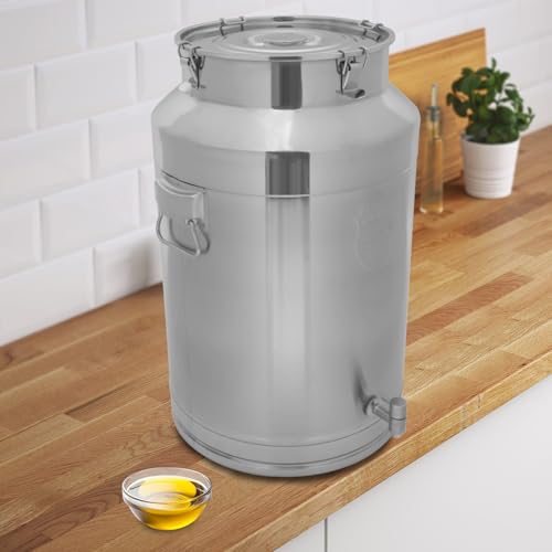 76L/20.08Gal Stainless Steel Milk Can 304 Stainless Steel Milk Jug Sealed Bucket Wine Pail Bucket Milk Can Liquid Storage Container w/Faucet & Sealed Lid for Milk Wine Water Liquid - size: 76L|w/Faucet|304