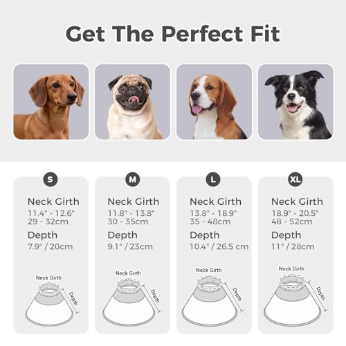 Avont 2026 Upgraded Dog Recovery Collar, Breathable Elizabethan Collar, M | Soft Dog Cone Alternative After Surgery to Stop Licking, Foldable/Adjustable/Secure-Fit for Medium Large Dogs, Blue - color: Blue, size: M Neck:(11.8"-13.8") Depth:(9.1")