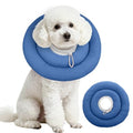 IDOMIK Dog Recovery Collar, Waterproof Soft Dog Cone After Surgery | Comfy Protective Elizabethan Collar Alternative for Dogs Cats, Adjustable Pet Neck Donut Cone Anti-Licking Wounds,Navy,M - color: Navy Blue, size: M