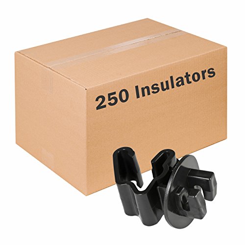 Zareba T-Post Poly Tape Insulator for Electric Fences - 250 Pack - ITTB-Z, Black Insulators - Easy to Install Electric Fence Insulator, Includes 250 - size: 250 Pack