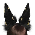 Handmade Wolf Ears Headband Fox Ear Hairband Wolf Cosplay Props - color: C Black