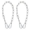 Pine & Linen 2pcs Silver 20inch Durable Gate Chains Lock,Stainless Steel Chain Link with Carabiner Easy to Adjust Barn Chain,Metal Gate Latch Chains for Outdoor Fence/Livestock