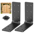 Gate Hinges,270° Solid Double Layer Butt Hinge for Gates,Fence Doors | Heavy Duty Gate Hinge with Double Layer Metal Construction,fit Wood Gates,Shed,Fence Doors,Plywood Panel,DIY Project(2 Pack)