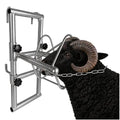 Sturdy Goat & Sheep Stand – Portable Livestock Stand with Bottom Hook, Adjustable Height for Milking, Shearing, Hoof Trimming & Grooming, Fence Mount for Farm & Ranch
