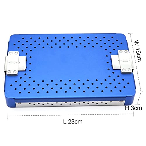 Blue Color Ophthalmic ENT Instruments Disinfection tary Sterilization Tray case with Silicone mat Sterilization Box ultrasonic Basket Tray case ultrasonic Cleaning Washing Sterilization Cases
