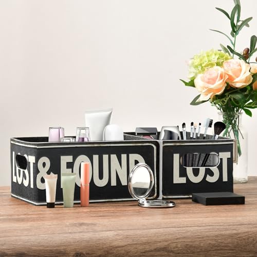 Storage Baskets Felt Foldable Storage Cube Shelf Bins Organizer Box for Kids Toys Office Bedroom Closet Babies Nursery 2-Pack (Lost & Found Black) - color: Lost & Found Black