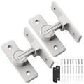 90 Degree Barn Door Lock, Heavy Duty Locks, White-2 Pack | Flip Sliding Gate Latches for Garden, Bathroom, Garage & Sliding Doors - size: 2 Pack White