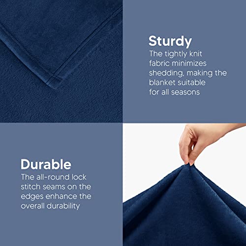 Utopia Bedding Ultra Soft Fleece Bed Blanket Throw Size Navy (50x60 Inches) | Microfiber Plush Warm Lightweight Breathable Cozy Blanket Anti-Static, All Season Use, Gift for Women and Men - color: Navy, size: Throw (50x60 Inch)