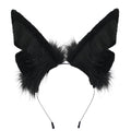 Handmade Wolf Ears Headband Fox Ear Hairband Wolf Cosplay Props - color: Black1