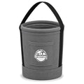 Graintex Tapered Canvas Bucket 12"x10"x15", Utility Tool Bucket One Inside Pocket, Reinforced Base & Carry Handle, Ripstop Canvas (Steel Grey) - color: Steel Grey