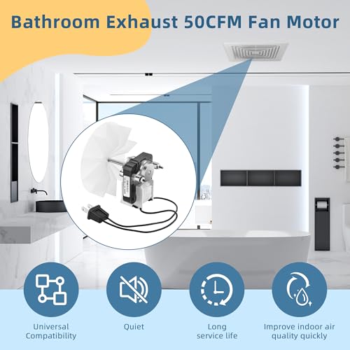 【Upgraded 100% Copper】 SM550 Bathroom Exhaust Fan Motor Compatible with Nu-Tone Br-oan Vent Fan, Replaces EM550 C01575 C65878 EM750 65100 VFM100, Bathroom Fan Motor by Fetechmate
