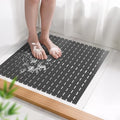 MBOSS Square Shower Mat for Inside Bathroom, Non Slip Bathtub Mat, 24 X 24 Inch Non Slip Shower Mat for Tub & Shower, Bathroom Essentials Safe, Easy to DIY Cut, Eco-Friendly Materials - color: Black
