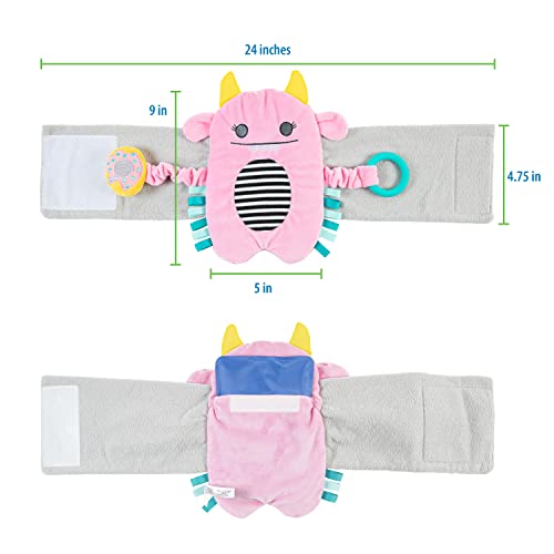 Dr. Brown's Gripebelt Heated Belly Band, Soothe Baby's Tummy with Gentle Warmth and Compression, Monster, 3m+, Pink - color: Pink Monster, size: 3m+ (Pack of 1)