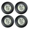 JEDEW 4 Pack Hygrometer Thermometer Digital Humidity Meter Indoor/Outdoor Humidity Monitor Reptile Thermo-Hygrometer for Greenhouse Humidors Terrarium Jars, Fahrenheit (℉) /Celsius(℃) (4)