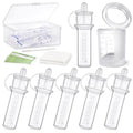 haakaa Silicone Colostrum Collector 6ml/6pcs & Lidded Cup 25ml Pack | World-first design, 3-in-1 Collector, Safe food-grade silicone-BPA Free, Ready-to-use pack,Replace disposable syringes - size: 6 Count (Pack of 1)-6ml + Feeding Cup