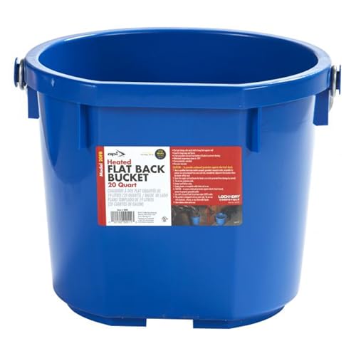 API 5 Gallon 115 Watt Heated Flat Back Bucket 20FB - size: 20 Quart