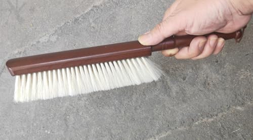 1 Piece Large Horsehair Hand Brush Soft Bristles Brush，Cleaning Brushes for Household Use，Broom Dust Brush，13.3 Inches Long Horse Hair Bench Brushes with Beech Wood Handle
