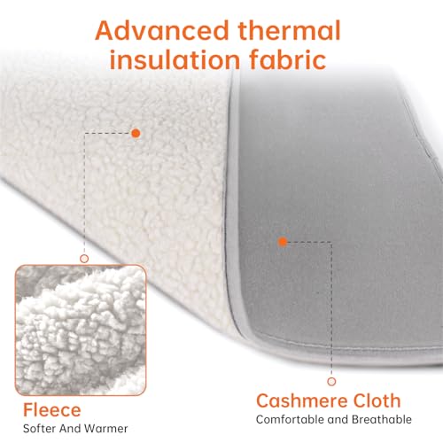 Cat Heating pad Indoor,Temperature Adjustable Kitten Heating pad Newborn with 12VDC Safe Voltage and Machine Washable（M：19 * 14IN） - size: M-19*14IN