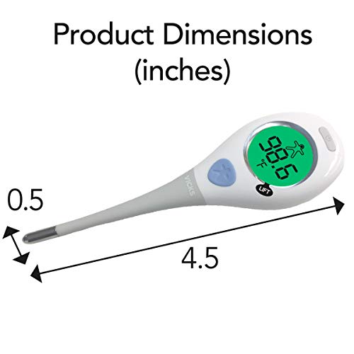 Vicks RapidRead Digital Thermometer | Temperature Readings in 2 Seconds, Use as Oral Thermometer for Adults and Baby, Rectal Thermometer or Under Arm - style: Thermometer