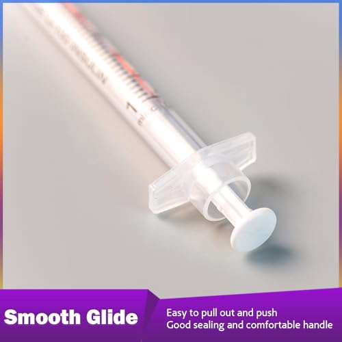 Syringes 1ml 31 Gauge 5/16 Inch 8mm Disposable Lab Supplies, Pack of 100 | U-100, Single-Use, Smooth & Leak-Proof, Individually Wrapped - size: 1ML 31G 5/16" 8MM