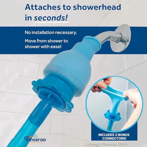 Rinseroo Dog Spot Washer, 6ft Slip-On Shower Hose | Fits Showerheads Up to 4", Easy Pet Rinsing, Stress-Free Cleaning Without Full Bath, Shark Tank Product, Not for Tubs