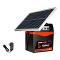 Solar Electric Fence Charger - 5 Joule Fence Energizer 25W Solar Panel Fence Energizer 12V Battery 80Miles Range Electric Fence Energizer Ideal for Livestock, Poultry, Large Animals - size: ADS5000