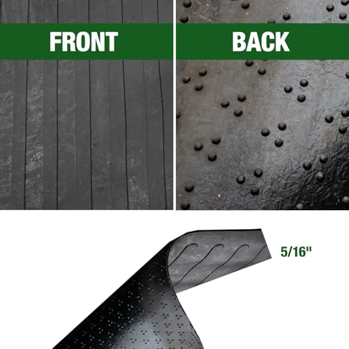 Multi-Purpose Heavy-Duty Rubber Mat, Bed Liner for 8 Foot Long Truck Beds, Made in The USA, 100% Recycled Rubber, Weather Resistant, Will Not Crack, Workshop Floor Protection