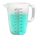 Luvan 1 Gallon Measuring Pitcher, Large Measuring Cup with Spout and Handle, 134oz Plastic measuring pitcher with Conversion Chart, 1 Gallon Measuring Container for Motor Oil, Chemicals, Pools, Lawns - color: 134Oz/4L/010