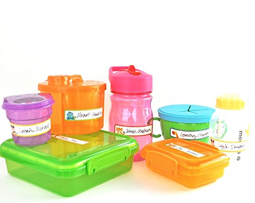 Bottle Labels, Write-On, Self-Laminating, Waterproof Kids Name Labels for Baby Bottles, Sippy Cup for Daycare School, Dishwasher Safe (Variety Pack, Set of 2) - color: Variety Set of 2