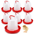 6 Pack Chick Waterer, 1L Poultry Water Feeder Plastic | Poultry Drinker with Handle, Chicken Water Dispenser, Waterer Hanging Poultry Water Container for Chickens Quail