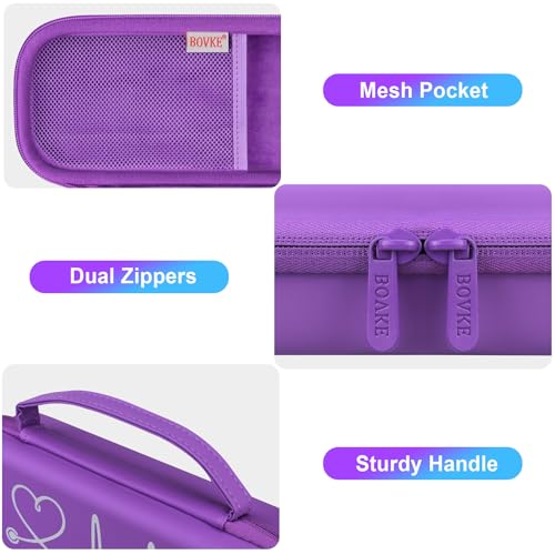 BOVKE Stethoscope Case for 3M Littmann Classic III, Lightweight II S.E, MDF Acoustica Deluxe Stethoscopes - Extra Room for Medical Bandage Scissors EMT Trauma Shear and LED Penlights, Dark Purple - color: Dark Purple
