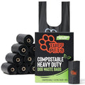 Tuff Pets Certified Compostable Dog Poop Bags with Handles, 12 Thick Rolls | Heavy Duty Poop Bags for Dogs, Leak Proof with Easy Tie Handles - style: Green - Certified Compostable