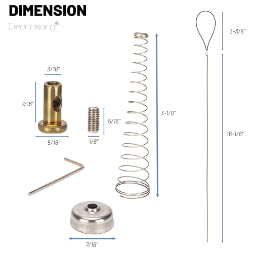 Gate Latch Cable Pull, Spring-Loaded Latch Kit for Wooden Fence Gates, Gate Latch Pull Cable String Adjustable from 2" to 6" Posts Stainless Steel Spring, 1 Pack