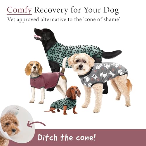 Dog Surgery Recovery Suit, Male Female After Spay Neuter Onesie | Soft Breathable Cotton, Anti-licking Cone Alternative, Protects Stitches & Abdominal Wounds, Patented Clip-up Potty System - color: Rose, size: Mini