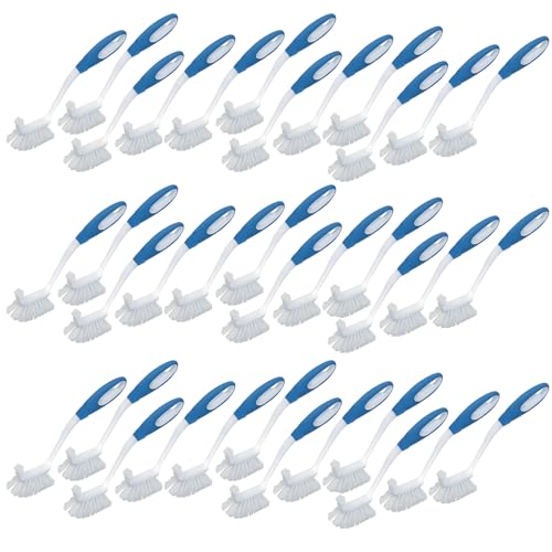 LOLA Pro Utility All Purpose Kitchen Cleaning Brush, 36 Pack, Durable Bristles, Comfort Ergonomic Rubber Non-Slip Grip, Built-in Food Scraper - color: Utility All Purpose Brush, size: 36 Pack